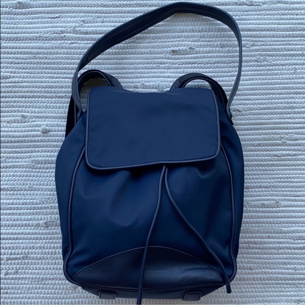 Cole Haan Zerogrand Nylon Backpack Navy Leather Trim Lightweight NWT - Picture 11 of 11